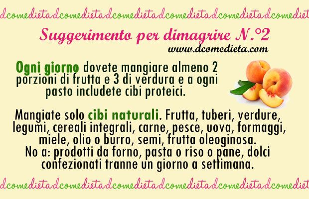 Dcomedieta #tips, i consigli per dimagrire della 2a settimana