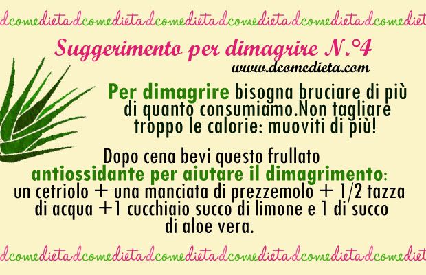 Dcomedieta #tips, i consigli per dimagrire della 4a settimana