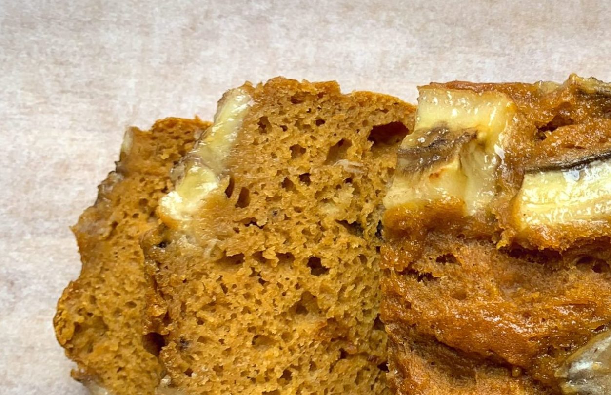 Plum cake leggerissimo e sano zucca e banana: ricetta