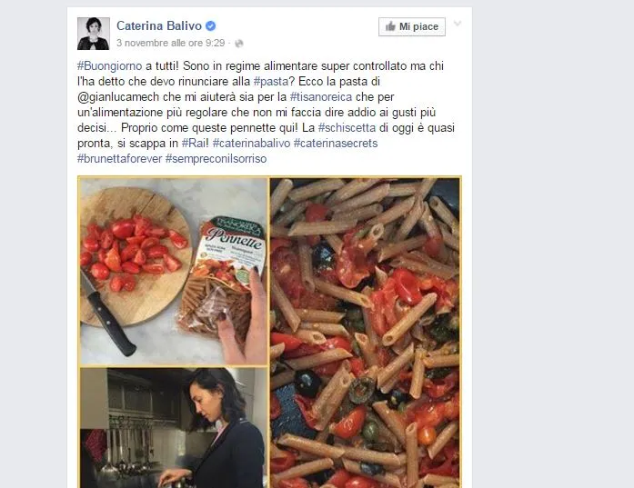 Caterina Balivo e la tisanoreica