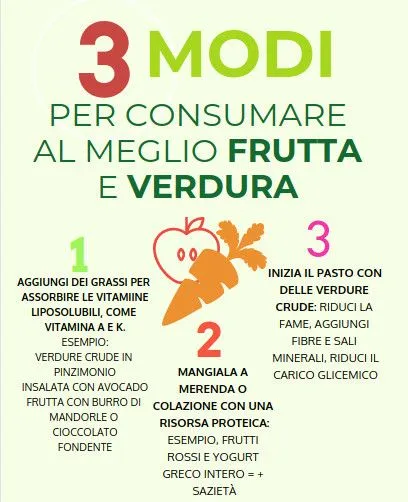 Come mangiare frutta e verdura in modo corretto