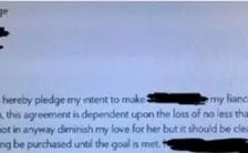 la sposa ma solo se dimagrisce fidanzato fa un contratto