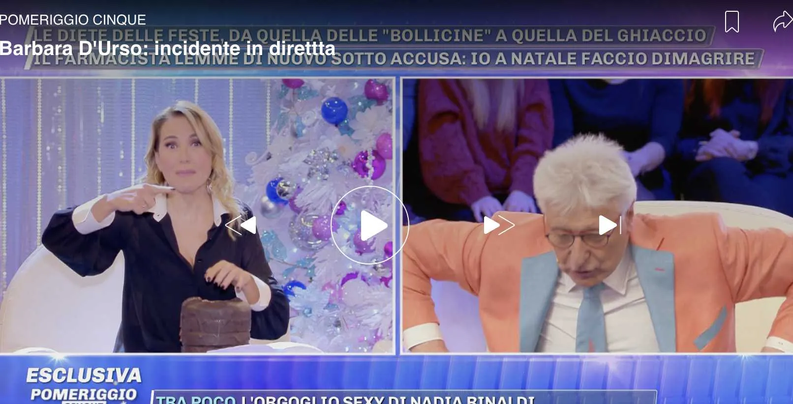 Barbara d’Urso e le diete delle feste