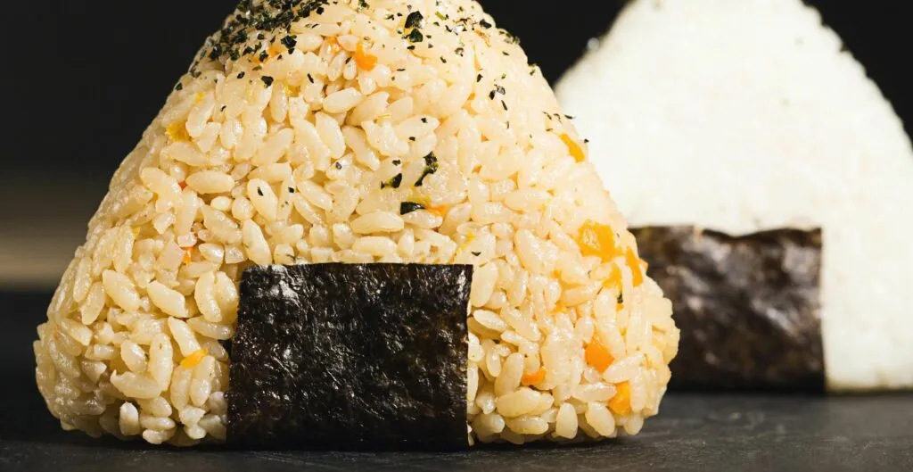 riso varietà due palle di riso giapponese