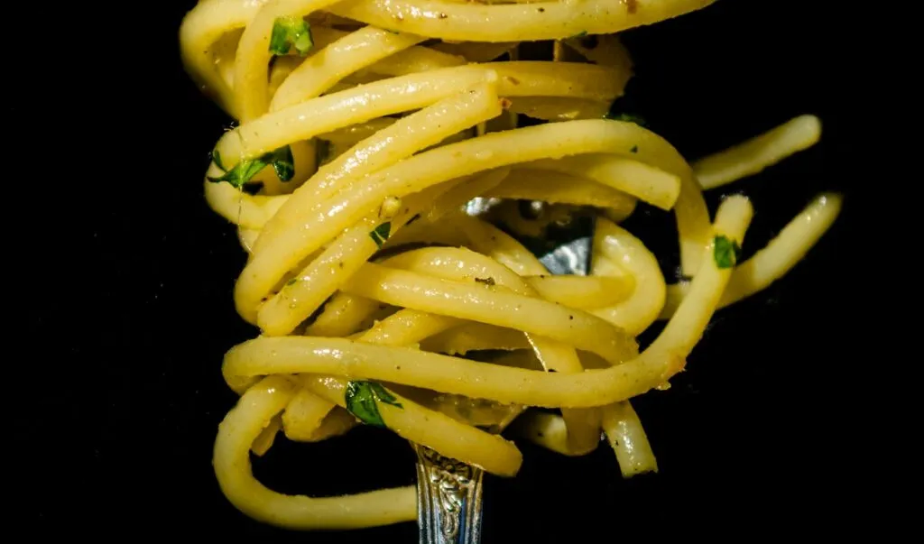 foto della pasta forchettata di pasta